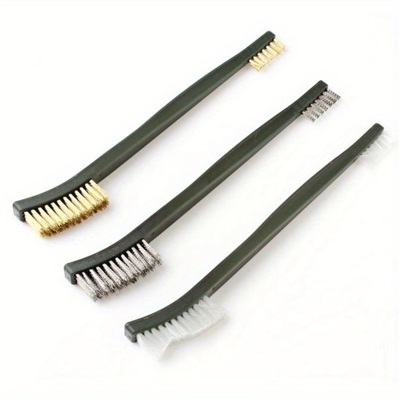 6pcs Wire Brush Set Steel Metal Brass Nylon Cleaning Polishing Rust Brush Metal Cleaning Brush Tool