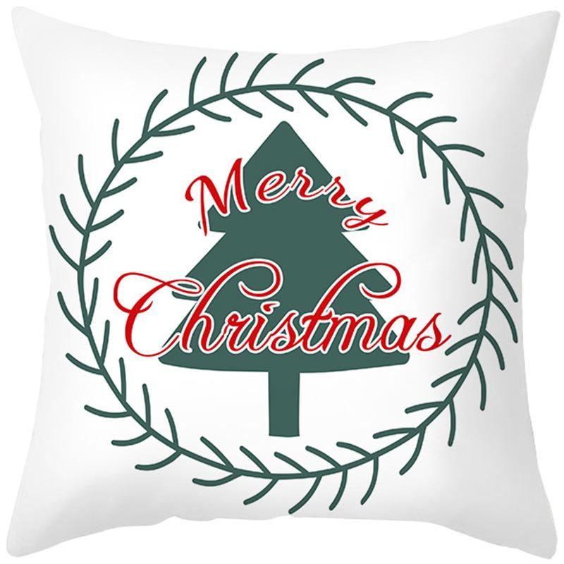 Christmas Series Patterns Throw Pillow Cover With Short Plush Print For Living Room Sofa Decoration Cushion Cover Pillow Covers