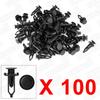 uxcell Clip Rivet Fender Fastener Bumper Push Rivet Nylon Black Compatible with Toyota 100pcs