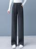 Petite Women's Corduroy Floor-Length Wide-Leg Pants - Spring Casual Style