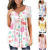 Fashion Women's EasterPrint  And Winter Casual Round Neck Printed Short Sleeve Top