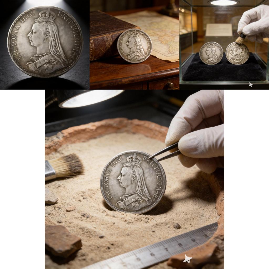 Uk Vintage 1887 Commemorative Coin Brass Silver Plated Collectible Gift For Ceremony