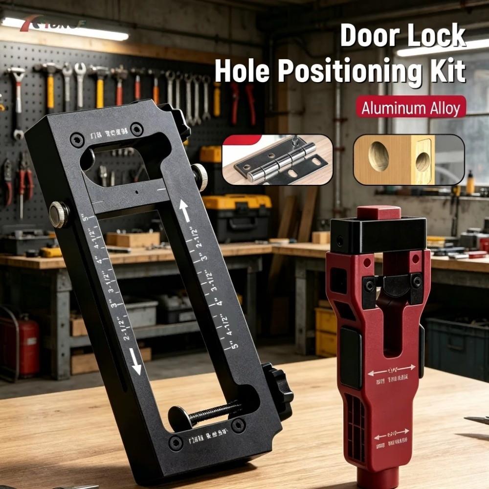 High Accuracy Door Hinge Jig Aluminum Zinc Zinc Alloy Hinge Drilling Locator Template Cabinet