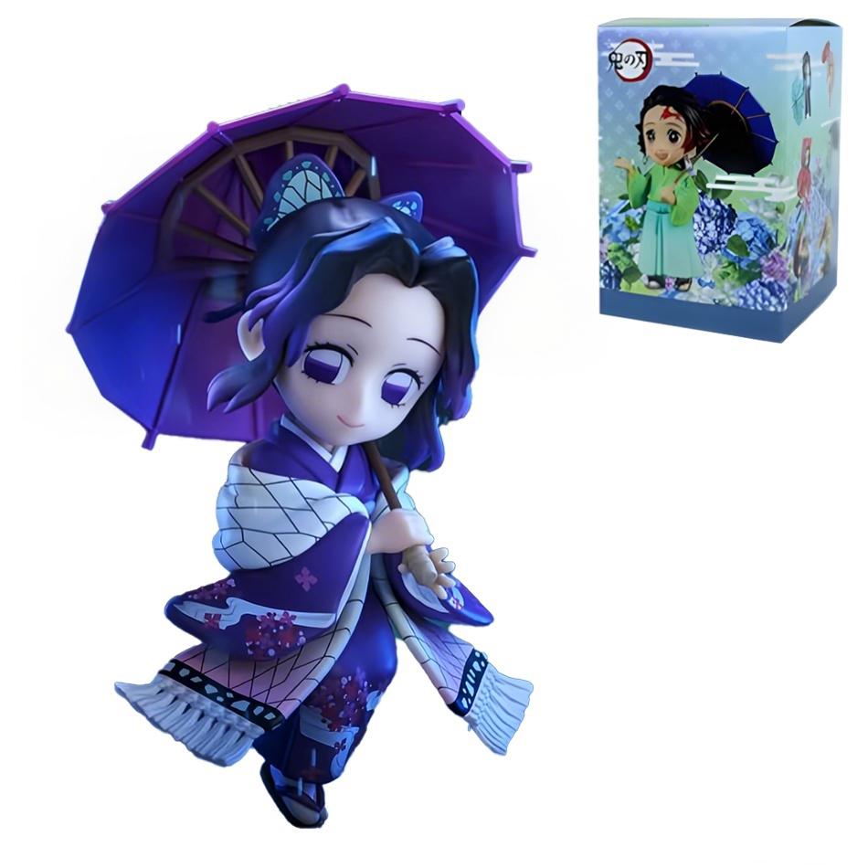 Demon Slayer Kimetsu No Yaiba Plum Rain Mystery Blind Box Tanjirou Nezuko Zenitsu Inosuke Collectible Toy Gift For Manga Lovers