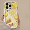 Summer Fruit Lemon Flower 3D Clear Case For iPhone 16 16E 15 14 13 12 11 Pro Max X XS X S Max XR SE 2020  7 8 Silicone Cover