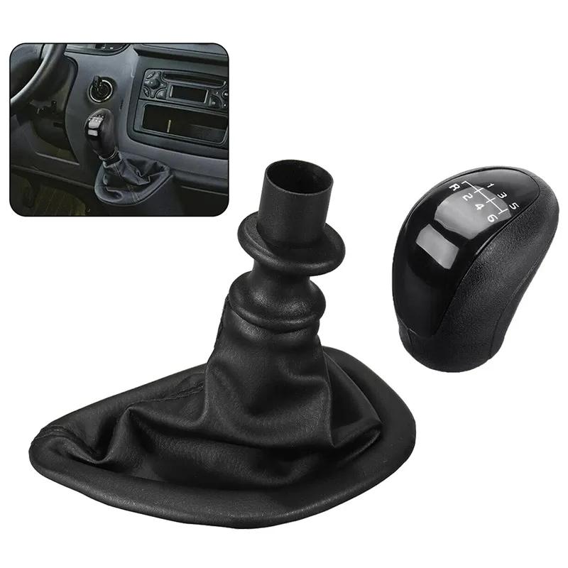 Manual Gear Shift Knob W Gaitor Boot Cover For Mercedes W639 VITO 2003-2010 Car Gear Shift Knob Auto Interior Accessories