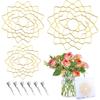 3 Size Flower Frog Grid Bouquet Stem Holder for Vase Artificial Flowers Arrangement,Flower Arranging Floral Frogs Kenzan Lid with Clips for Ikebana