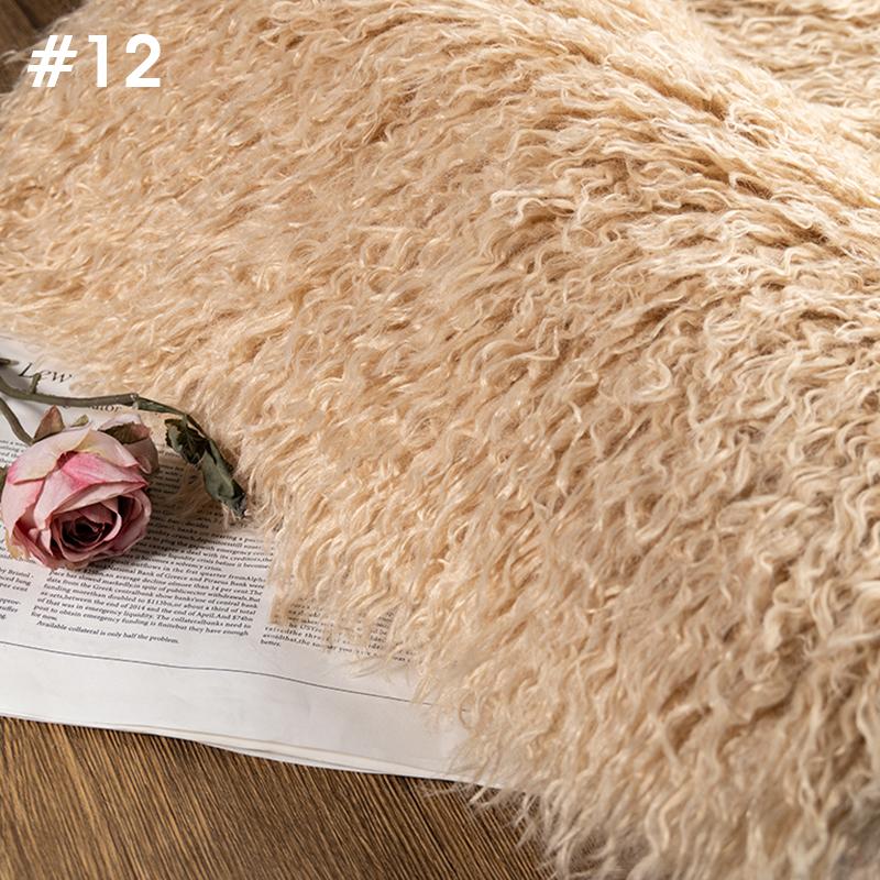 50*170cm High-grade 6cm Long Hair Cashmere Fabric Lamb Curly Imitation Tan Sheep Wool Plush Fabric DIY Clothing Dolls Cosplay