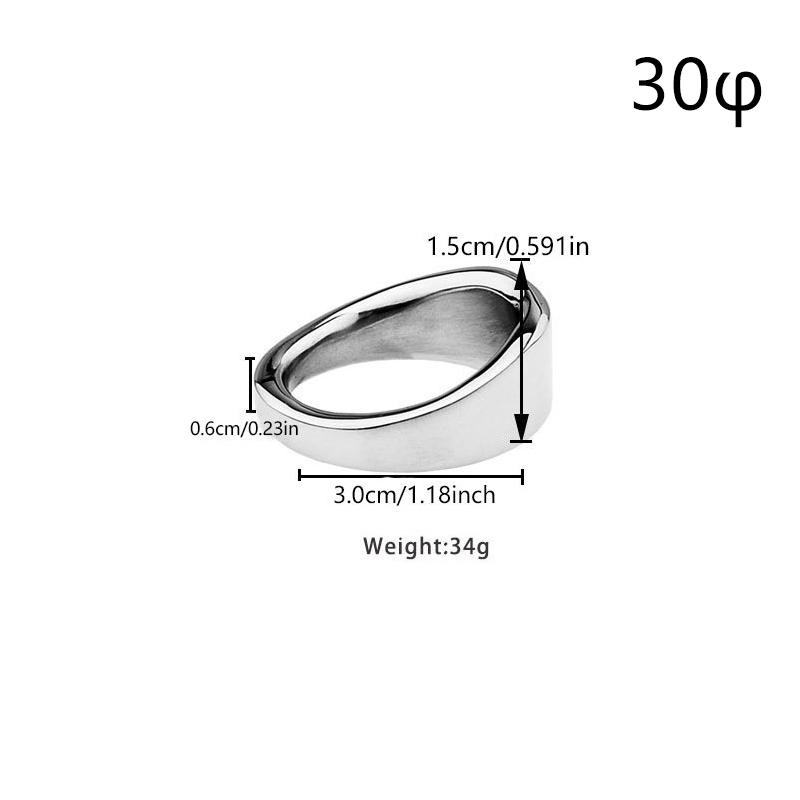 Stainless Steel Bevelled Design Penis Ring Men's Sexual Stimulation Device Chastity Foreskin Glans Lock Ring Enhanced Pleasure