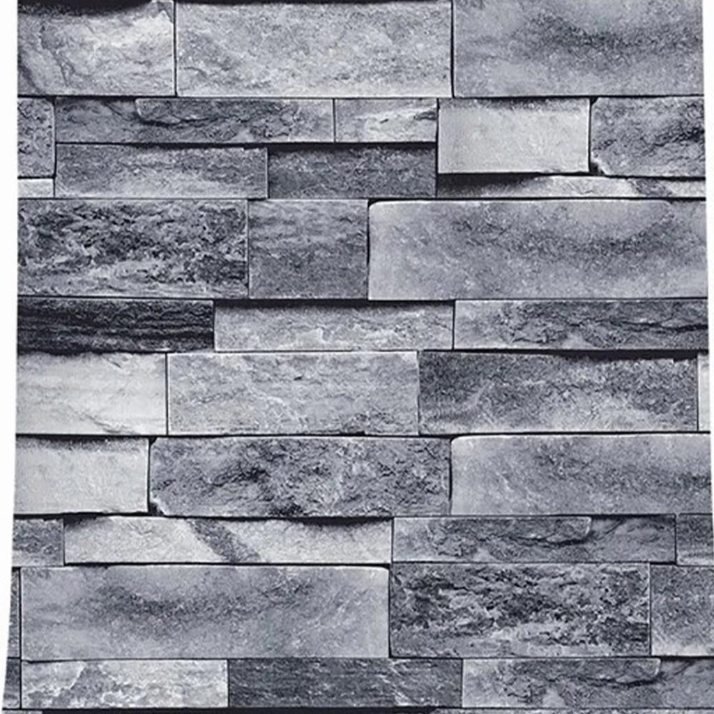 Self Adhesive Wallpaper 3D Simulation Brick Designed Thickened Paper Wall Stickers for Decoration