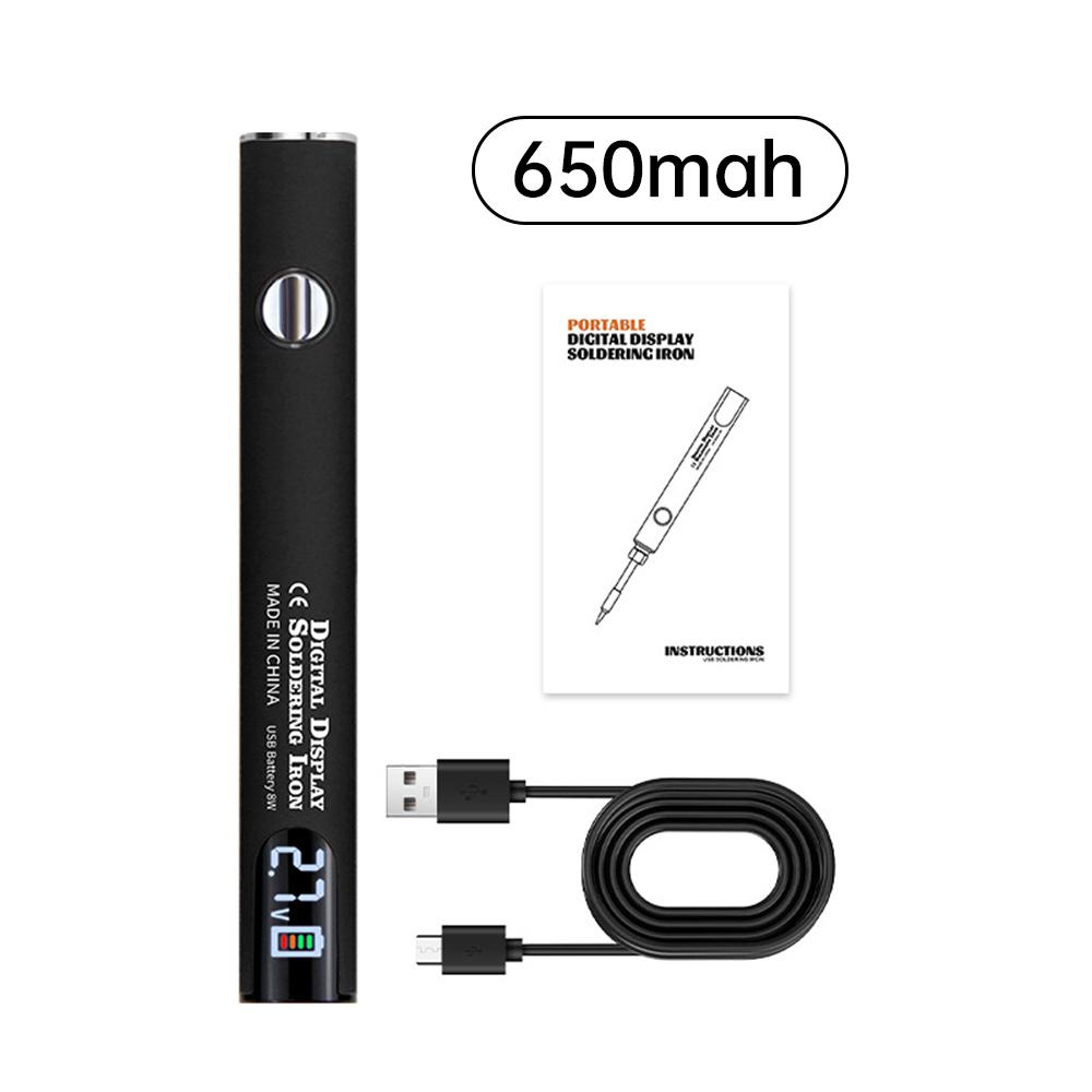 

Удобный USB паяльник 650 мАч с дисплеем, регулируемым напряжением в трех уровнях, 510 коннектором, регулируемым нагревом
