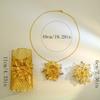 Flower Bracelet Ring Jewelry Necklace Set 3-piece Plated Brooch Special Bridal Wedding