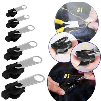 6PCS/Set Sewing Tools Repair Kit Instant Fix Slider Teeth Zippers Portable 3Sizes Fix A Zipper Popular High Quality Universal  Jewelry Accessory