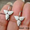 Ear Buckle, Personalized Micro-Inlaid Zircon Three-Leaf Ear Hook Female Internet Celebrity Earrings Of The Same Style