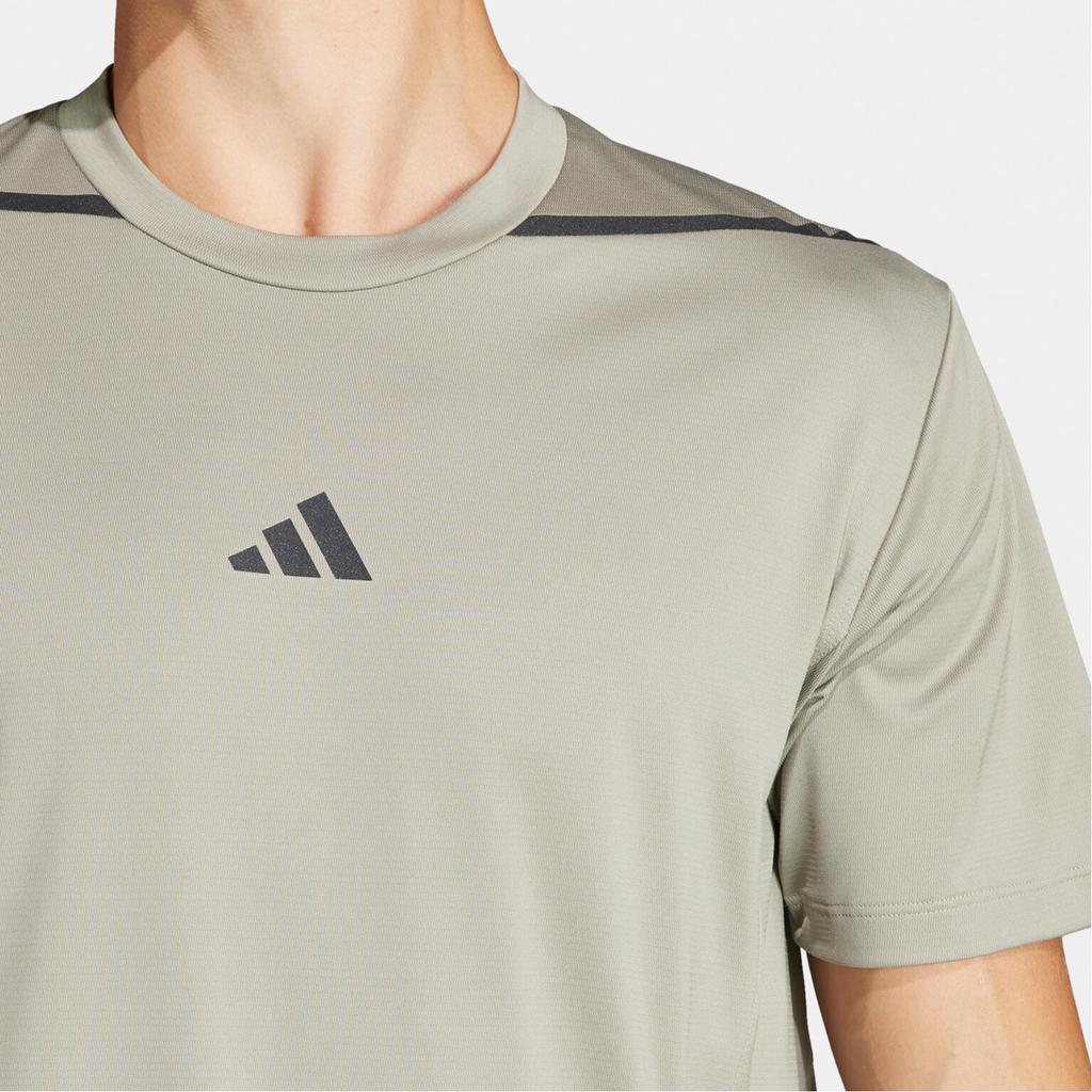 New Adidas SS24 T Shirt Men's Egg Stone Silver Gray IS3838
