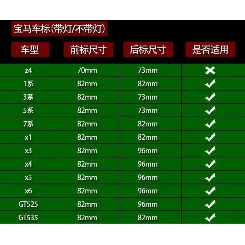 4D Logo Lamp Is Suitable Decoration of 82mm Badge For BMW 1 3 5 7series X1 X3 X4 X5 X6 GT525 GT535 Front and Rear LED Lamps.
