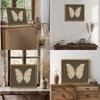Antique Picture Frame Butterfly Paintings Wall Art Wall Hanging Decoration Wood Frame Easy Installation Home Accent