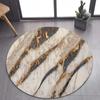 Luxurious Marble Colour White Gold Round Carpet Rug for Bedroom Living Room Decoration,pet Decor Floor Mat