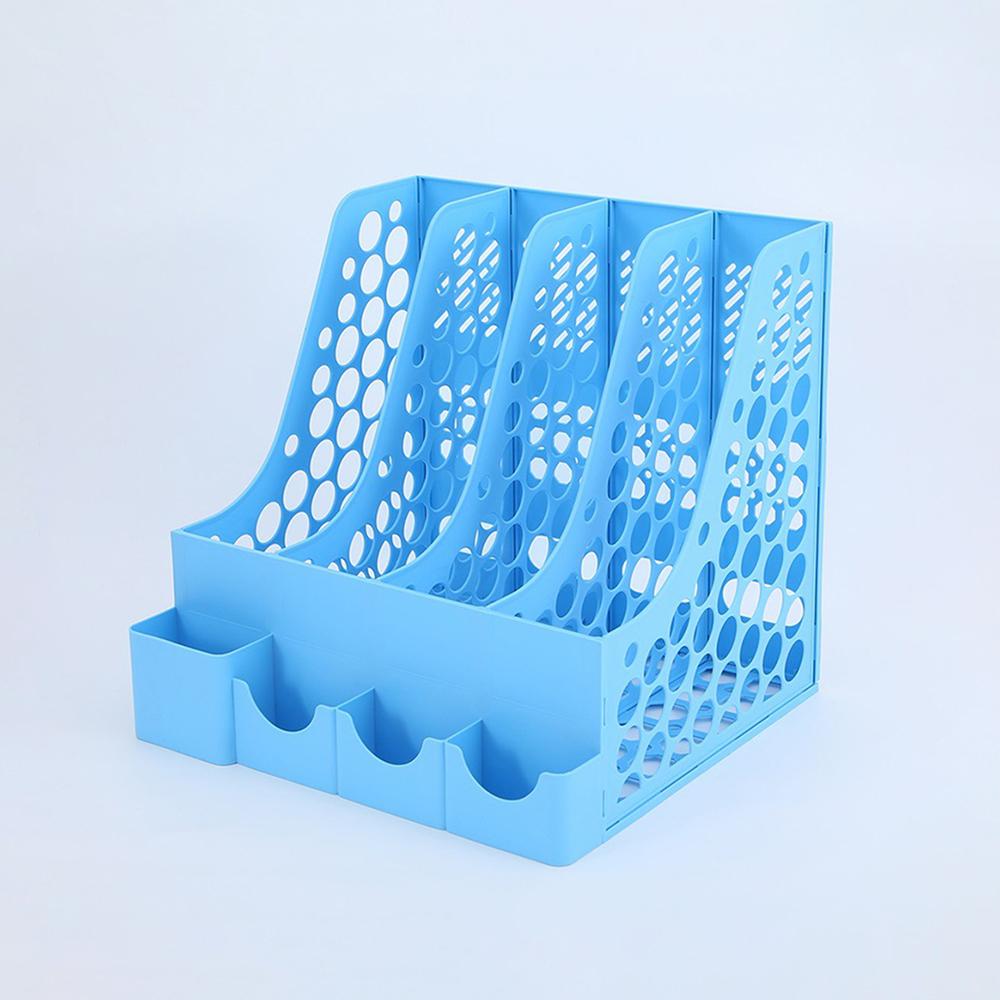 Thickened File Box, File Storage Box, Plastic File Rack, Bookshelf, Simple Vertical Bookshelf, Desk