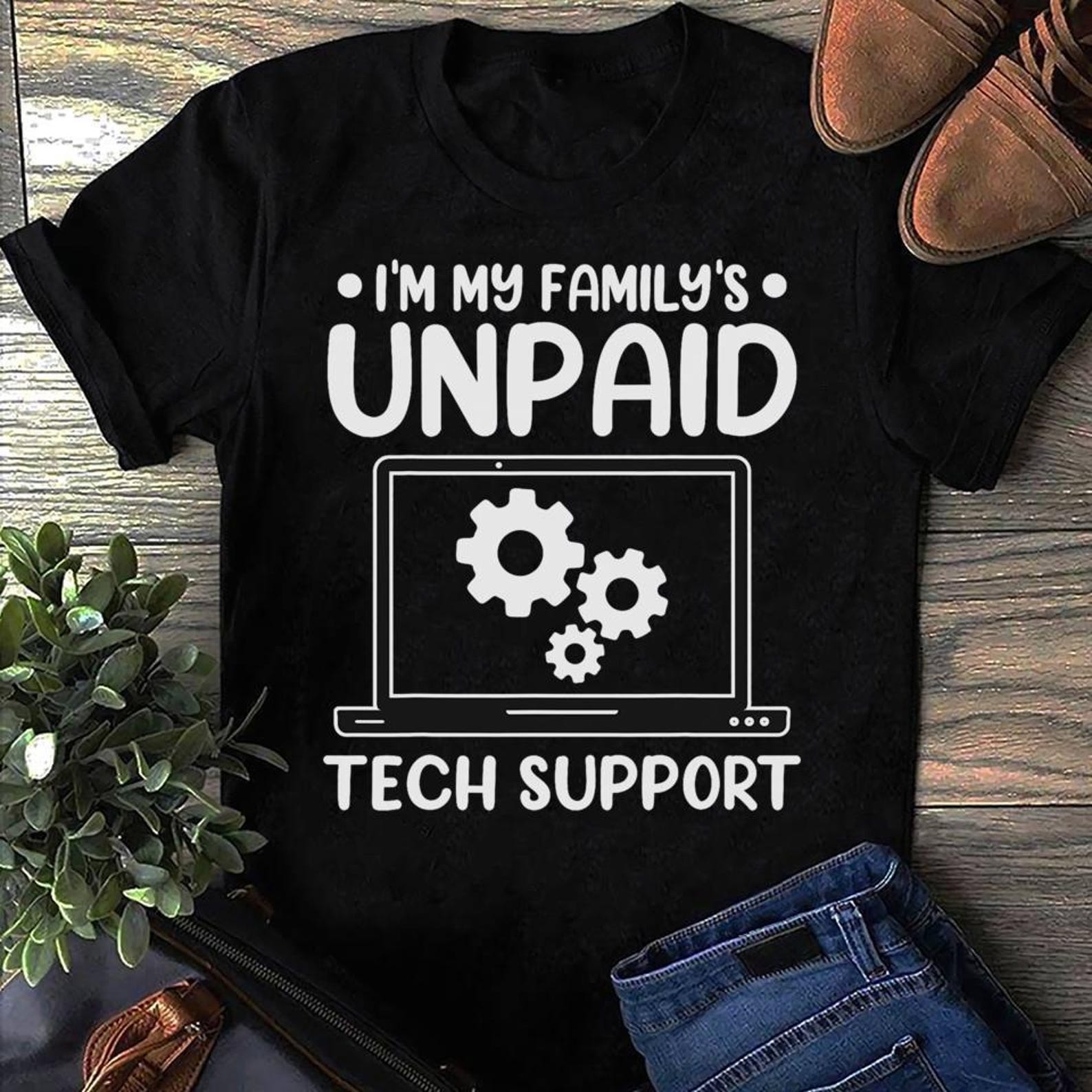 Funny Engineer T-Shirt: Family Tech Support Gift L