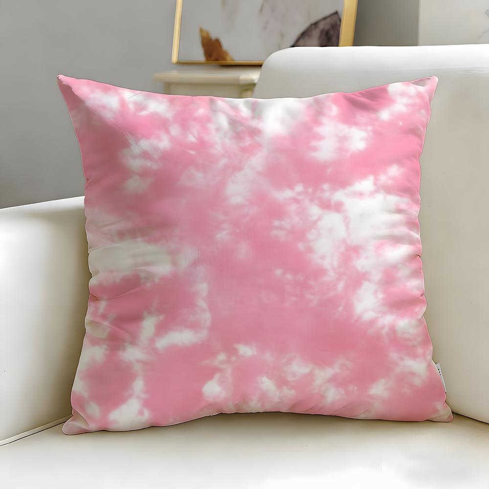 Tie Dye Pattern Cushion Cover Soft & Easy-Wash Pillow Case – Versatile For Couch, Bed, Travel And Office