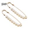 Invisible Waist Button 2Pcs Faux Pearl Tightener for Pants, Reusable Cincher Pin Pants Waistband Loose Jeans, No Sewing Skirts Neckline Fixation Clip