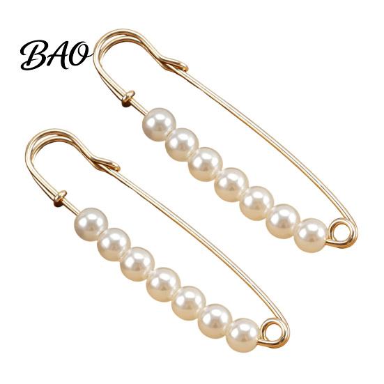 Invisible Waist Button 2Pcs Faux Pearl Tightener for Pants, Reusable Cincher Pin Pants Waistband Loose Jeans, No Sewing Skirts Neckline Fixation Clip