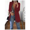 Plus Size Blazer Cardigan For Women Autumn Winter Casual Overcoat Solid Lapel Jacket Large Topcoat
