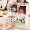 Plastic Teas Bag Storage Box Transparent 2 Layer Coffee Capsule Storage Box Large Capacity with Drawers Stationery Storage Box