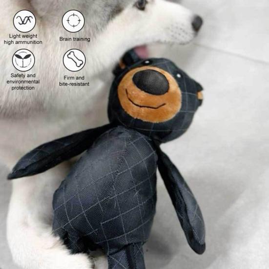 1Pc/2Pcs Unbreakable Bear Dog Toy Indestructible Stuffed Bear Dog Chew Toy for Aggressive Chewers Interactive