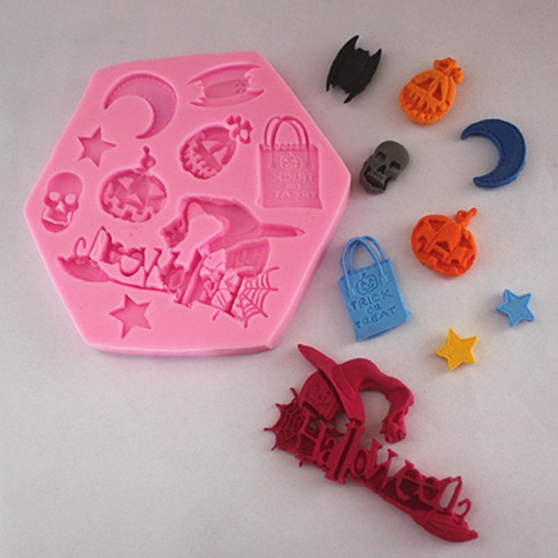 Halloween Fashion Creative Cute Baking Mould Fondant Cookie Cake Sugarcraft Plunger Cutters Mold Tools