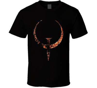Quake Logo Symbol Video Game Classic Shooter T Shirt Mens Womens Tees Top