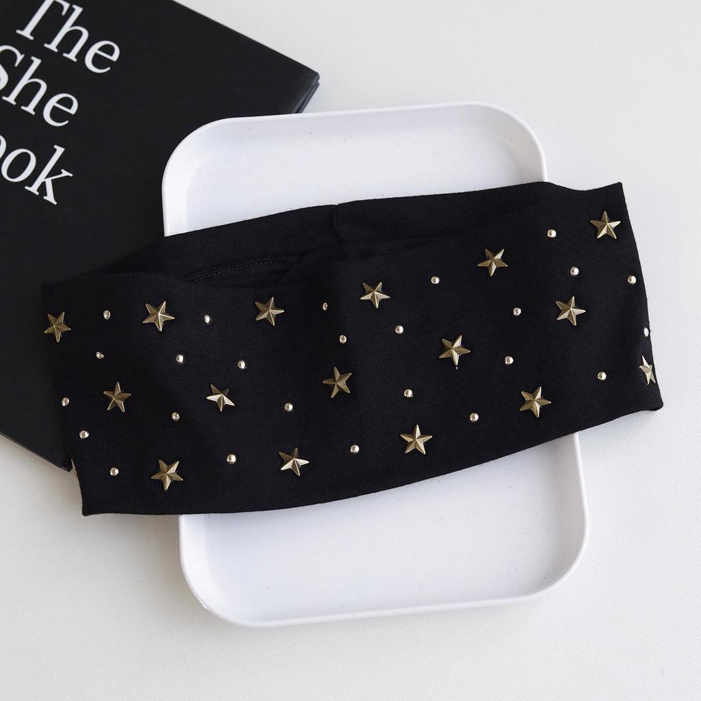 Cross-Border Elegant Rhinestone Wide Headband for Women
