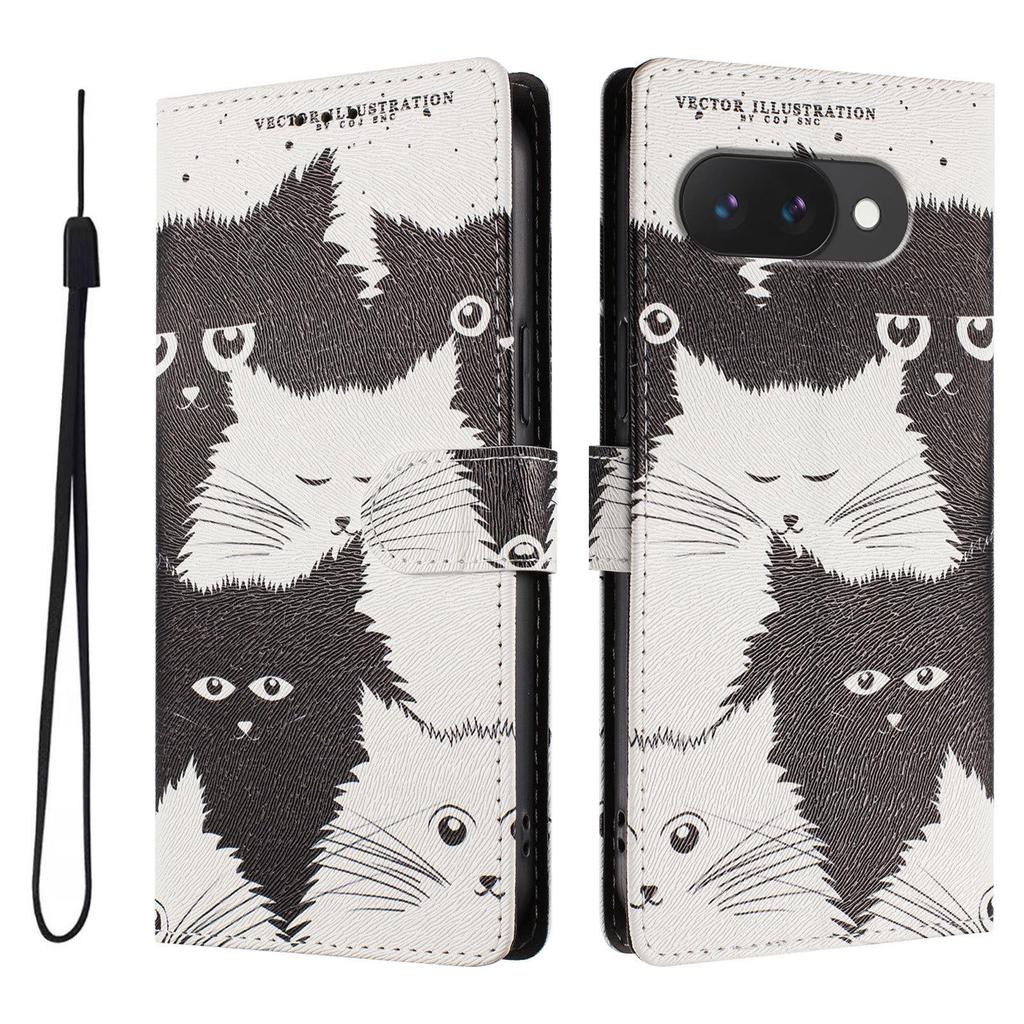 Oukitel C26 Painted Flowers Cartoon Flip Case with Card Slots for C5 2025