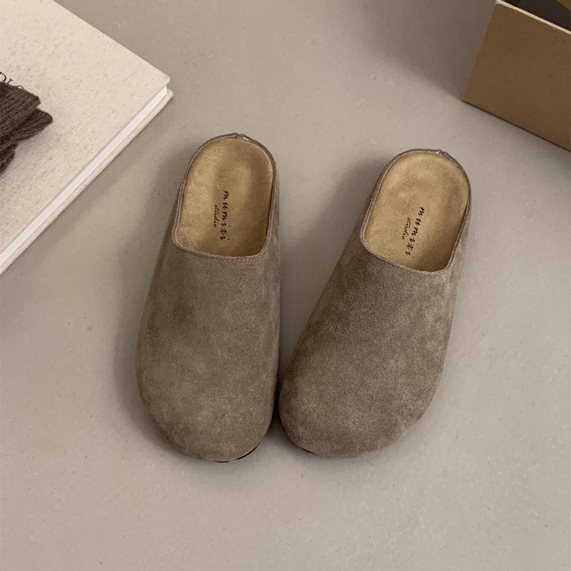 Retro Women's Closed Slippers Simple Closed Toe Women's Slippers Home Light Mute Casual Women's Clogs Outdoor Walking Autumn New