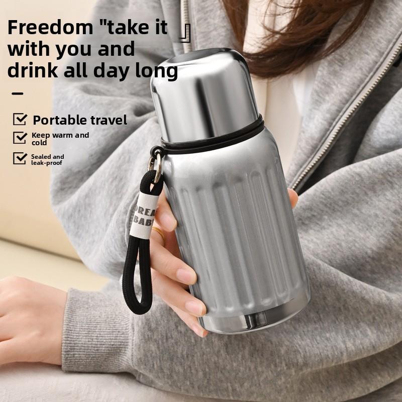 Roman Little Chubby Insulated Mug With Tea Strainer For Outdoor Travel And Gift Giving