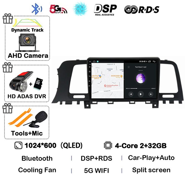 Android 14 CarPlay Auto Car Radio For Nissan Murano Z51 2008-2016 360 Stereo Multimedia Video Player 4G WIFI Navigation GPS BT