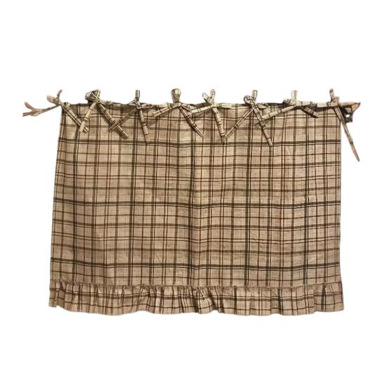 Oven Skirt Handmade Farmhouse Oven Cover with Ruffle Trim under Stove Easy Installation Oven Hideaway Curtain Kitchen Decor