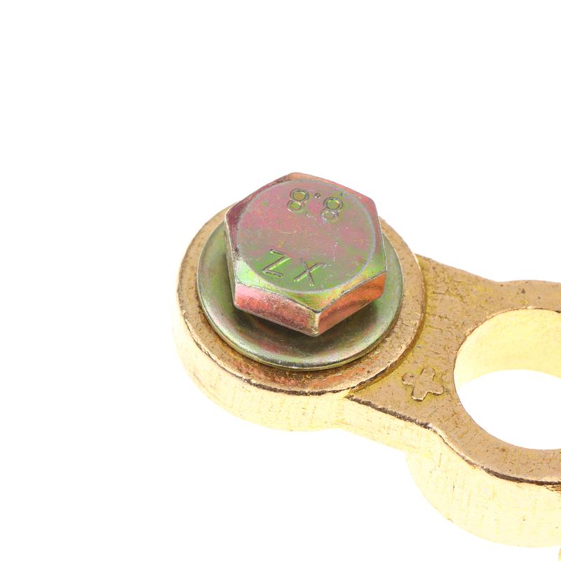 2Pcs M8 M10 Car Battery Terminal Wire Clamps Brass Positive Negative Top Post Connectors Battery Terminal Clips