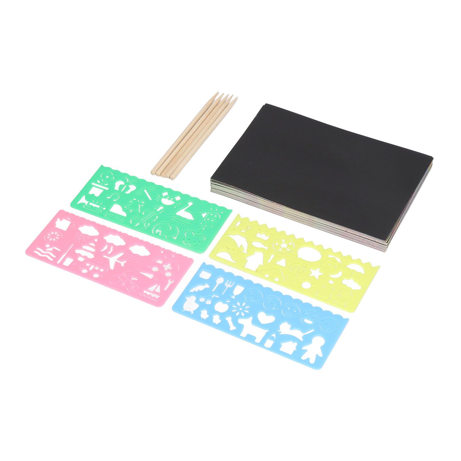 

Набір паперу для малювання подряпинами DIY Рукоділля Просте використання Портативний Набір для малювання подряпинами Папір Мистецтво Іграшки для дітей