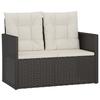 Vidaxl 4-Cz. Garden Lounge Set, Cushions, Black PE Rattan