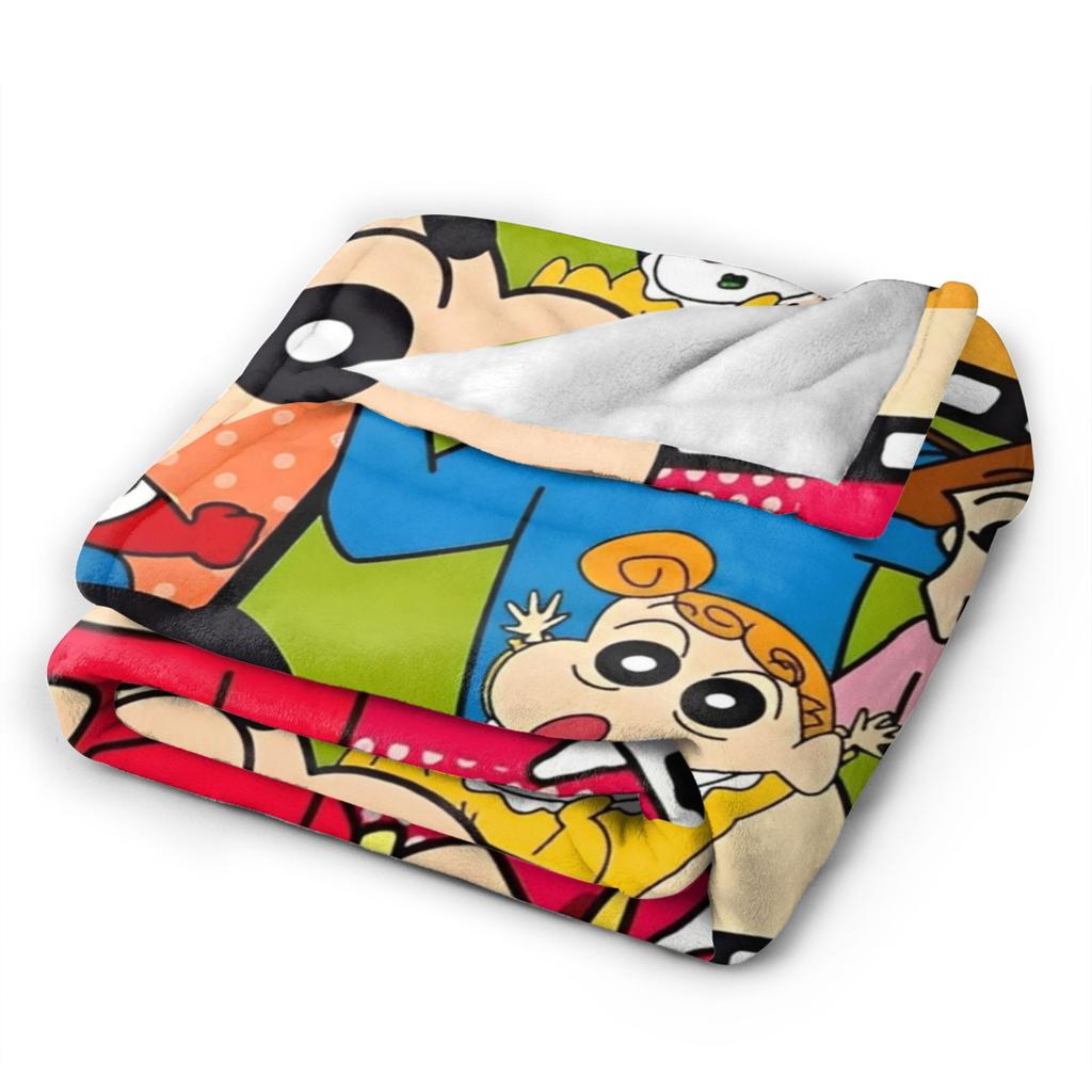 Crayon Shin chan Cartoon Decke Flanell Frühling Herbst Multifunktion Super Weich Überwurfdecken für Sofa Auto Bettwäsche Überwürfe