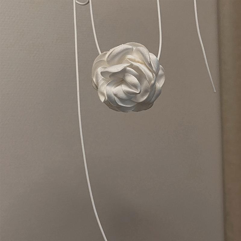 Lace Flower Necklace Vintage Romantic Ribbon Choker Chain Necklace Wedding Bohemian Lace Flower Collar Choker Jewelry