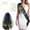 Creative Headwear Party Atmosphere Decoration Set Bridal Diamond Ring Shoulder Strap Headveil Stickers Decorative Dressing Props