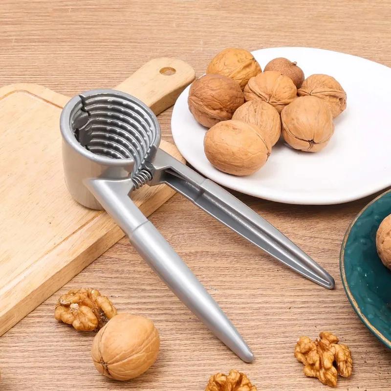 Portable Nut Crackers Metal Heavy Duty Walnut Cracker Opener Walnut Pliers Clips Nut Shelling Tools Household Kitchen Gadgets