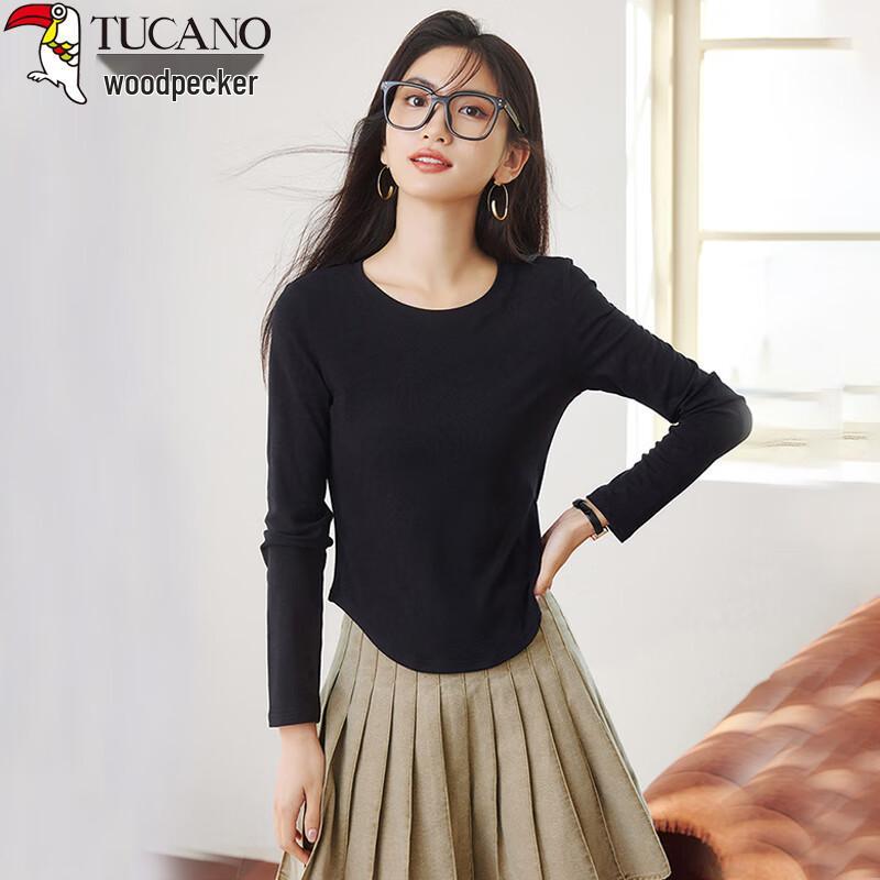 Woodpecker Women s Long Sleeve T-Shirt with Fan Hem S