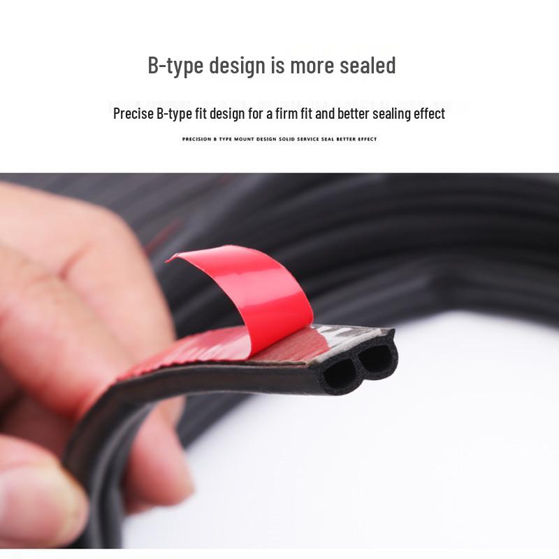 B-Type Double Layer Car Sound Insulation Sealing Strip for Noise Reduction