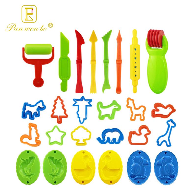 Children's Colorful Clay Playset: 26 Mold & Tool DIY Craft Kit