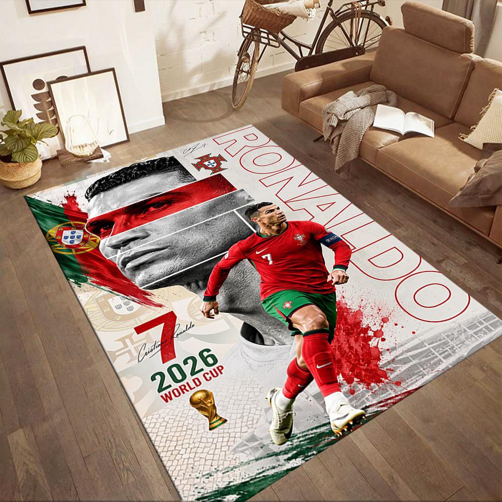 Cristiano Ronaldo 36 Area Rug Design for Study Room Game Room Hallway Kitchen Antislip Carpet Anime Office Decor