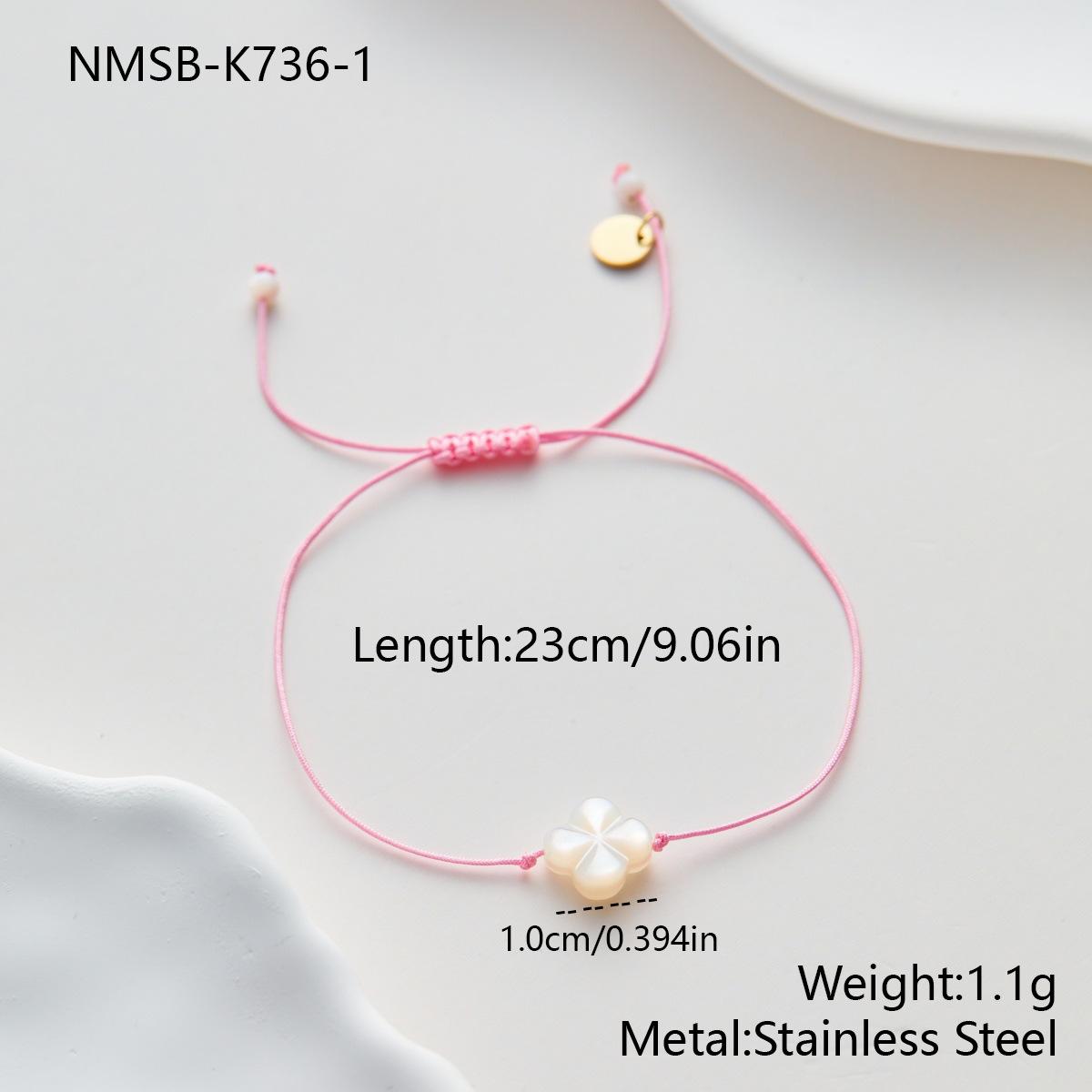 GEMCHIC Women s Natural Stone Flower Fish Adjustable Drawstring Bracelet Stainless Steel Beaded Jewelry